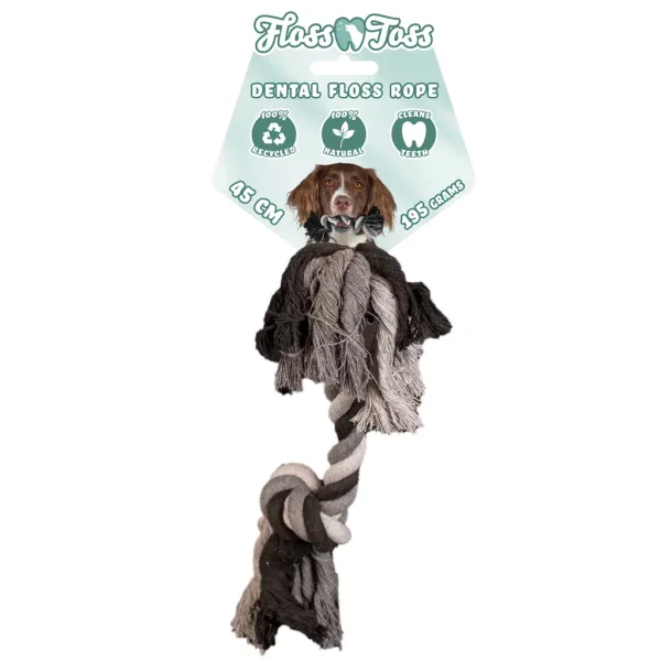 Floss Toss Dental Rope 2 Knoten - 45 cm - Spielzeug - Seil