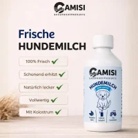 CAMISI Hundemilch 250ml frisch vom Bauernhof Laktosereduziert mit Ei u. Colostrum