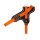 Hunde-Geschirr Y mit NFC Chip Orange - mit Plakette zum Gravieren - Memopet