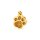 Charms: Goldene Pfote mit Glitzer - Schmuckanhänger zum Gravieren