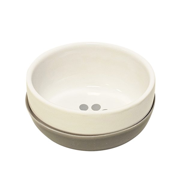 Nobby Hunde Keramik Napf "SABIT" rutschfest weiß/grau Ø 18 x 7 cm, 1,25 l
