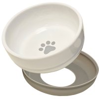 Nobby Hunde Keramik Napf "SABIT" rutschfest weiß/grau Ø 19,5 x 9 cm, 2,0 l