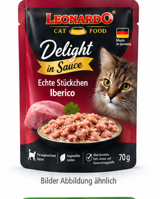 LEONARDO® Pouches Delight in Sauce Echte Stückchen Iberico 70g
