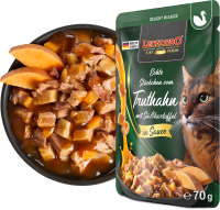 LEONARDO® Pouches Delight in Sauce Echte Stückchen vom Truthahn mit Süßkartoffel 70g