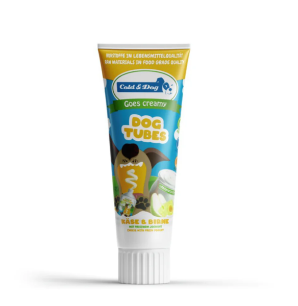 Cold & Dog - Dogtubes Käse & Birne - JoghurtSnack 75g