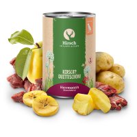 Herrmanns Hunde Dose - Adult Hirsch mit Kartoffel & Quitte - 400g Hunde Nassfutter