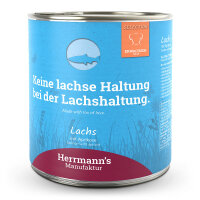 Herrmanns Hunde Dose - Adult Lachs mit Aprikose - 800g Hunde Nassfutter