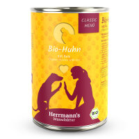 Herrmanns Hunde Dose - Classic Bio-Huhn mit Hirse - 400g...