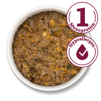 Herrmanns Hunde Dose - Sensible Pferd mit Süßkartoffel und Zucchini - 800g Hunde Nassfutter