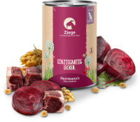 Herrmanns Hunde Dose - Sensible Ziege mit Rote Beete und Hirse - 400g Hunde Nassfutter sensibel