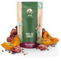 Herrmanns Hunde Pouches - Light Wild mit Kürbis und Quinoa  - 150g Hunde Nassfutter Selection Light