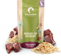Herrmanns Hunde Pouches - Sensible Kaninchen mit Reisflocken - 150g Hunde Nassfutter sensibel