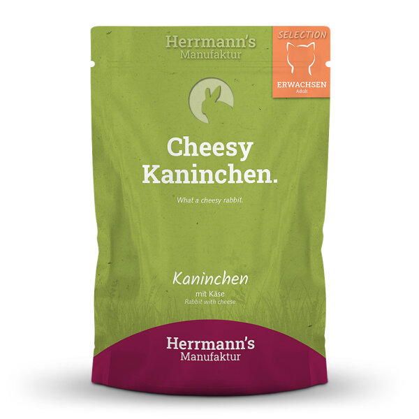 Herrmanns Katzen Pouches - Adult Kaninchen und Käse 100g