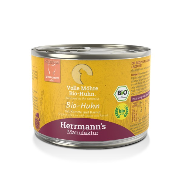 Herrmanns Kitten Dose - Kitten Bio-Huhn mit Karotte 200g