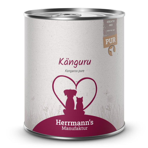 Herrmanns Reinfleisch Dose - Kreativ-Mix Känguru - 800g Single Protein Nassfutter