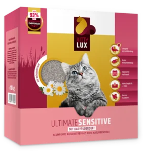 KittyLux Ultimate "Sensitiv" Babypuderpuderduft 10kg - Katzenstreu