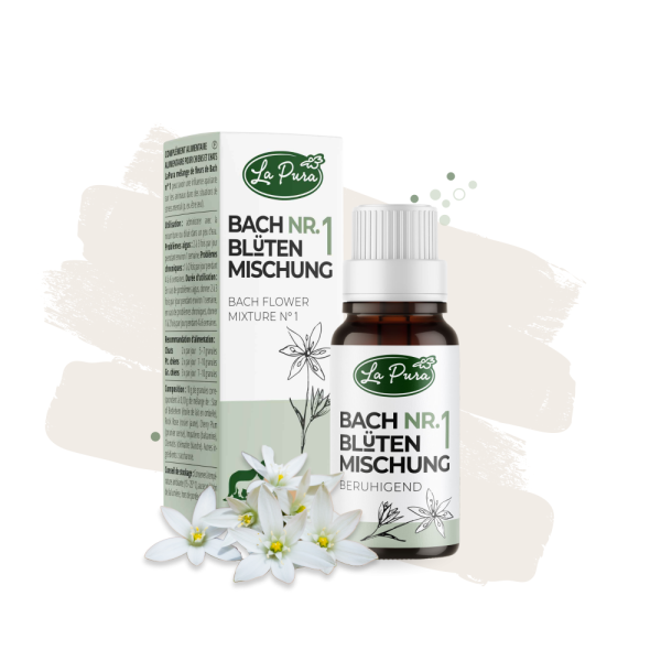 LaPura Bachblüten Nr. 1 Notfall, Stress 10g - ca. 1200 Globuli