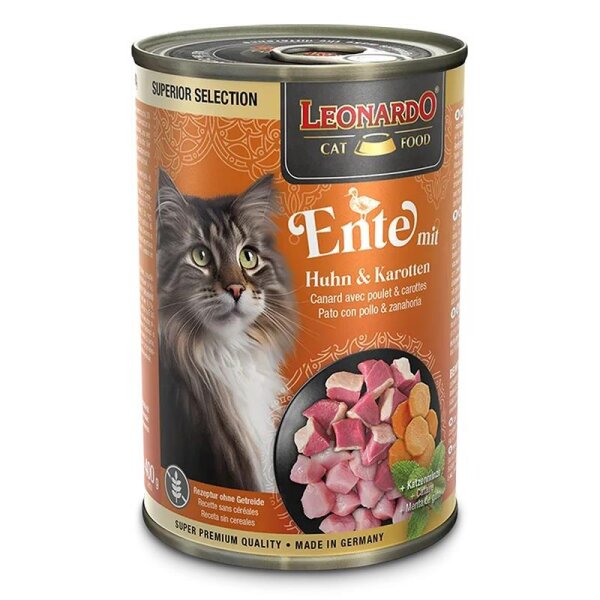 LEONARDO® Dose Superior Ente mit Huhn & Karotten 400g