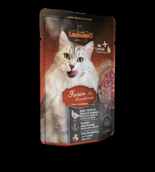 LEONARDO® Pouches 85g Fasan & Cranberries - Frischebeutel Finest Selection