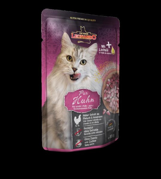 LEONARDO® Pouches 85g Huhn pur - Frischebeutel