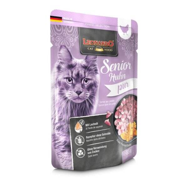 LEONARDO® Pouches 85g Senior Huhn pur - Frischebeutel