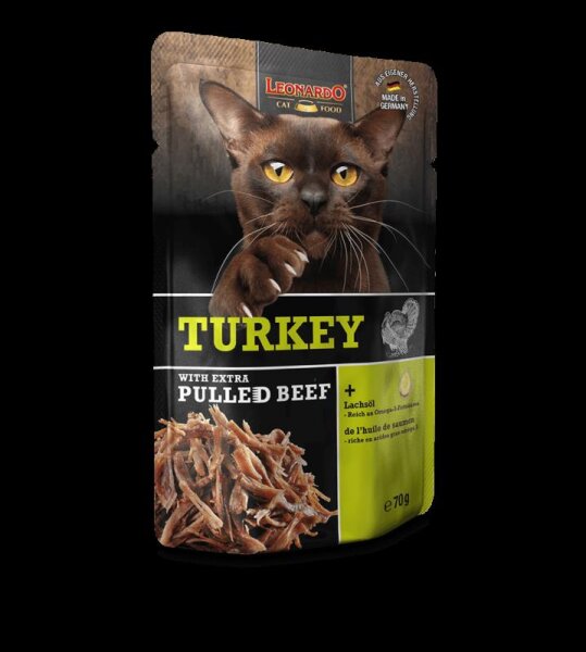 LEONARDO® Pouches + extra pulled Beef - Turkey 70g
