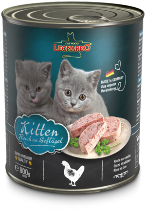 LEONARDO® Premium-Dose: Kitten - Reich an Geflügel 800g