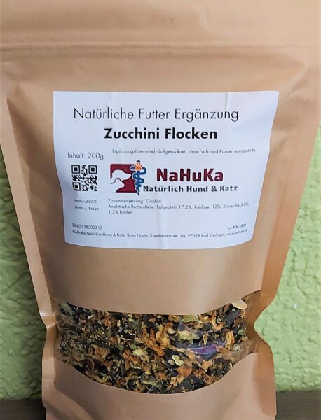 NaHuKa Beiflocken - Zucchini Flocken 200g getrocknet