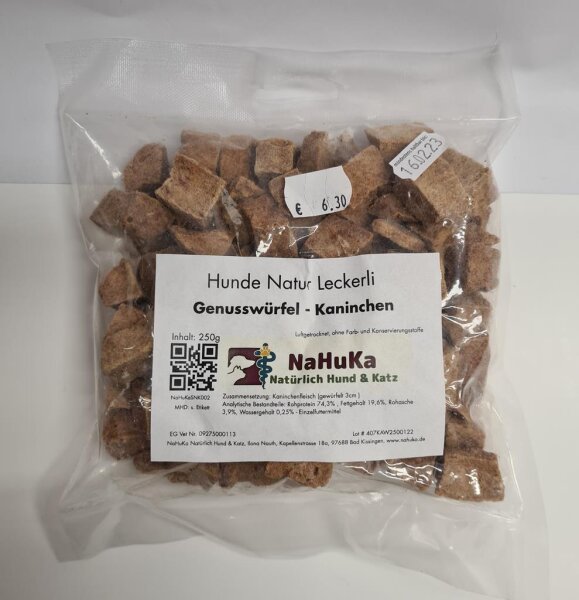 NaHuKa Natur Leckerli - Genusswürfel Hähnchenbrust 200g