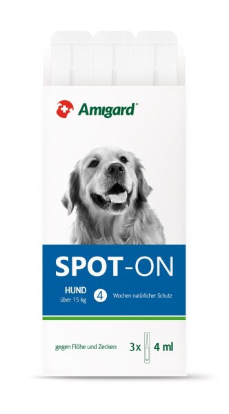 Amigard Spot On Hund 15kg – 30kg – 3er Pack 3x 2ml