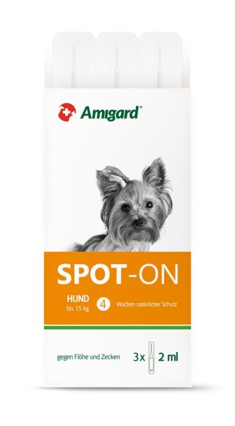 Amigard Spot On Hund bis 15kg – 3er Pack 3x 2ml