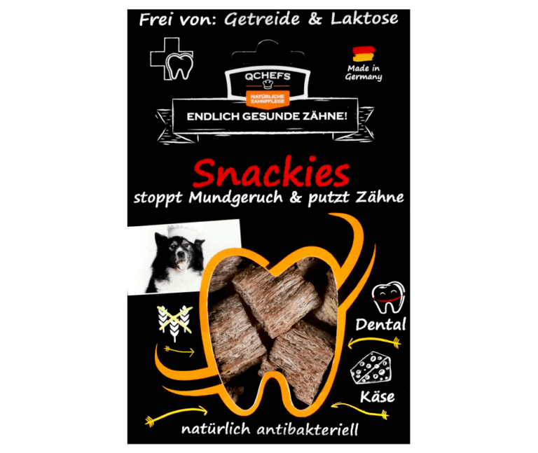 QCHEFS Snackies für Hunde 65g - Zahnpflege