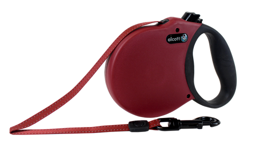 [849910115431] Alcott Adventure Automatik-Rollleine L rot 5m Gurt für Hunde bis 50kg