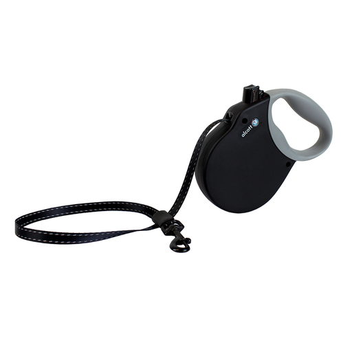 [849910115301] Alcott Adventure Automatik-Rollleine M schwarz 5m Gurt für Hunde bis 30kg