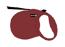 [849910119330] Alcott Wanderer Automatik-Rollleine M rot 5m Gurt für Hunde bis 30kg