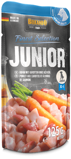 [P0000868] BELCANDO® Finest Selection - Junior - Huhn mit Karotten 125g Frischebeutel