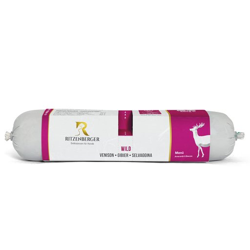 [Ri1641] Ritzenberger Hunde Menü Duo-Rolls - Wild mit Amaranth & Beeren 2x400g - Hundefutter