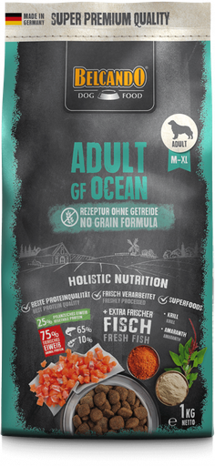 [P0001242] BELCANDO® Trockenfutter Adult GF Ocean 1kg für Hunde