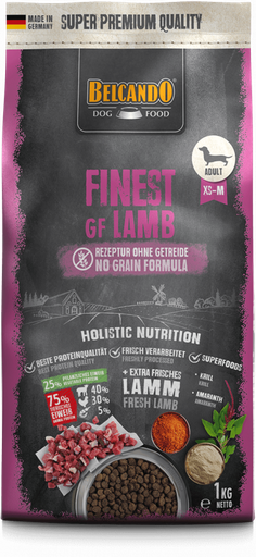 [P0001253] BELCANDO® Trockenfutter Finest GF Lamb 1kg für Hunde