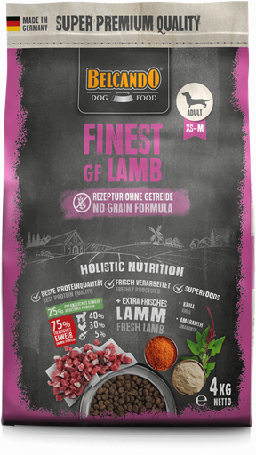 [P0001254] BELCANDO® Trockenfutter Finest GF Lamb 4kg für Hunde