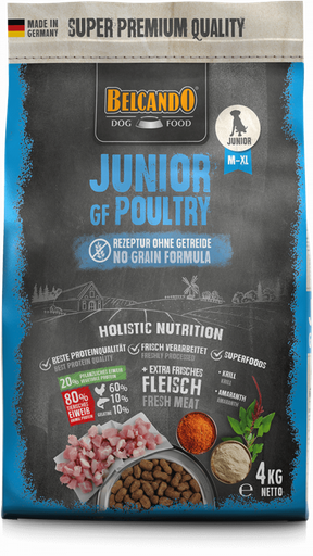 [P0001263] BELCANDO® Trockenfutter Junior GF Poultry 4kg für Junior Hunde